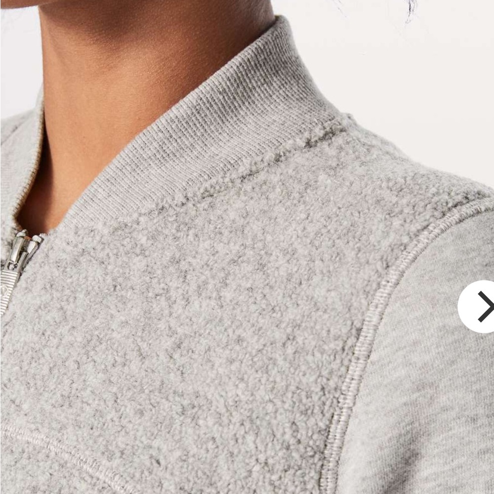 Lululemon Stand Out Sherpa Jacket Gray Size 6? - Picture 5 of 11
